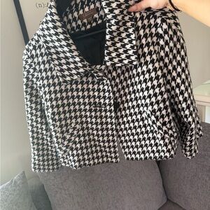Houndstooth Black and White Women's Jacket